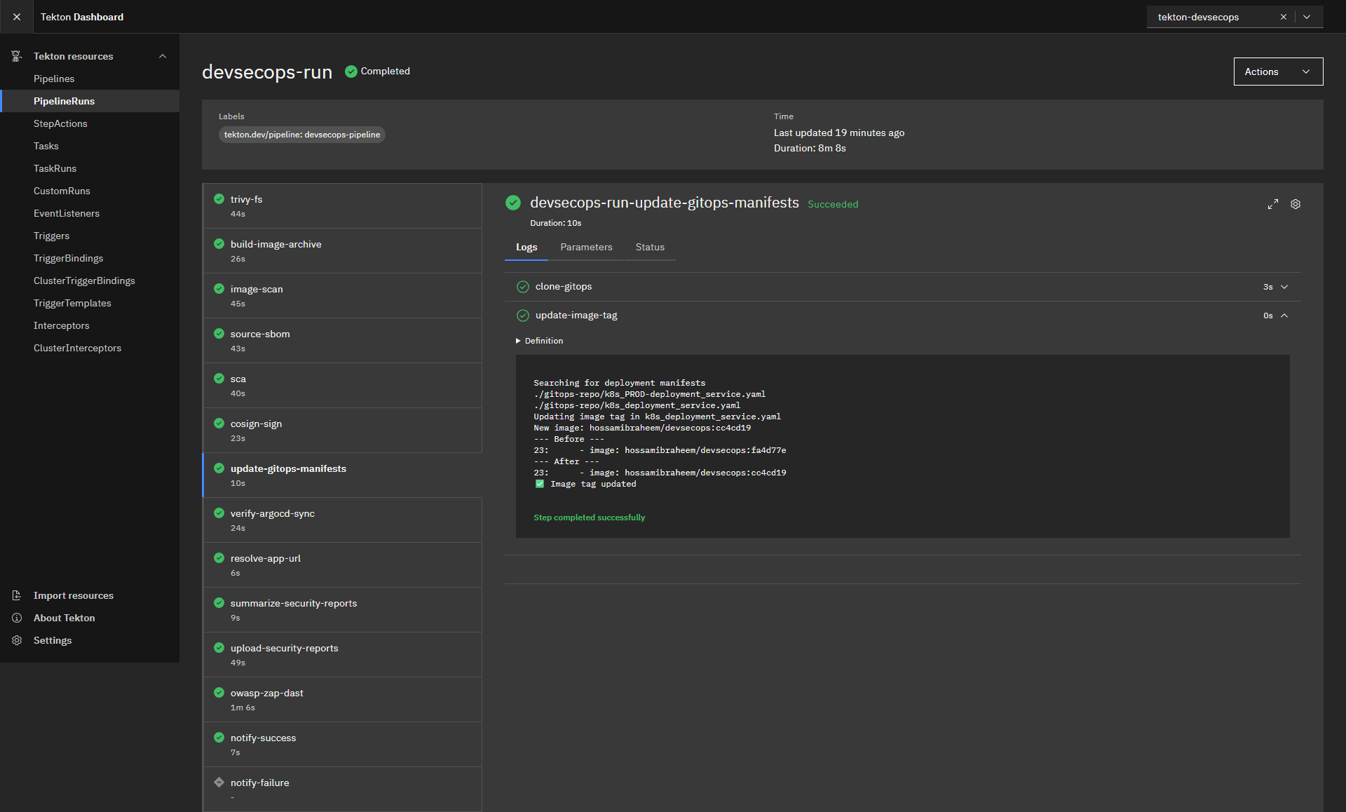 Tekton Pipeline Run2